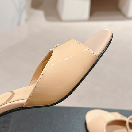 HIGH HEELS SANDAL IN BISQUE CREAM LAMBSKIN