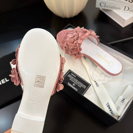 FLAT MULE 15 MM IN PEACH PINK SUEDE