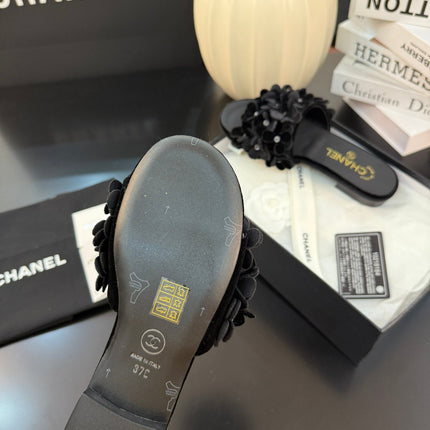 FLAT MULE 15 MM IN BLACK VELVET