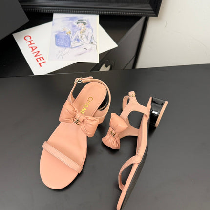 FLAT SANDALS 5 MM IN PEACH PINK CALFSKIN