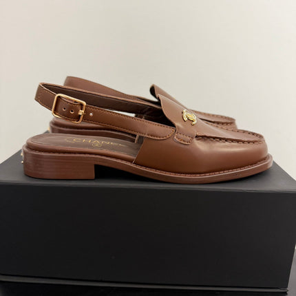 CC 25C Slingback Loafer Brown Patent Leather