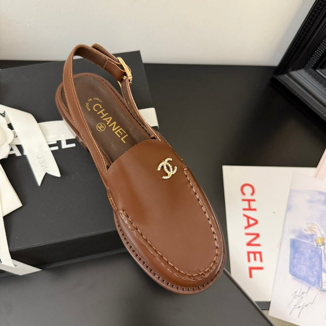 CC 25C Slingback Loafer Brown Patent Leather