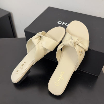 LACE MULE 2 CM IN WHITE CREAM LAMBSKIN