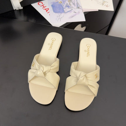 LACE MULE 2 CM IN WHITE CREAM LAMBSKIN