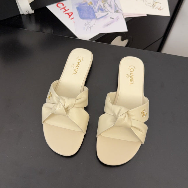 LACE MULE 2 CM IN WHITE CREAM LAMBSKIN