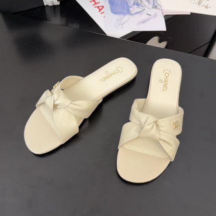 LACE MULE 2 CM IN WHITE CREAM LAMBSKIN