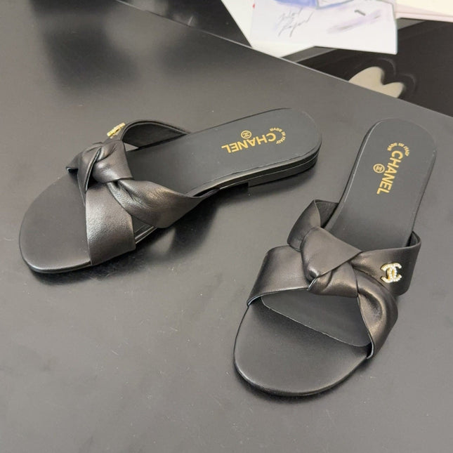 LACE MULE 2 CM IN BLACK LAMBSKIN