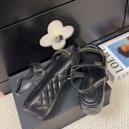 THICK-SOLED SANDALS 55 MM IN BLACK CALFSKIN