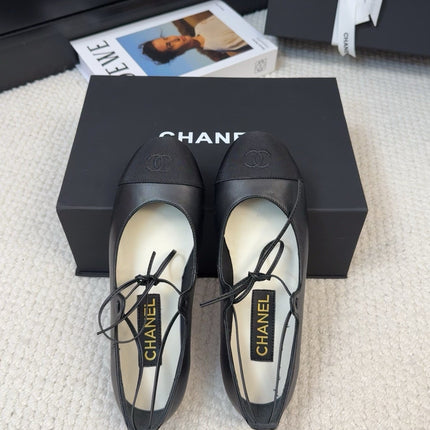 FLAT MARY JANE PUMPS BLACK LAMBSKIN