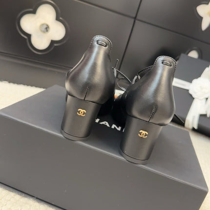 MARY JANE PUMPS 55 MM IN BLACK LAMBSKIN