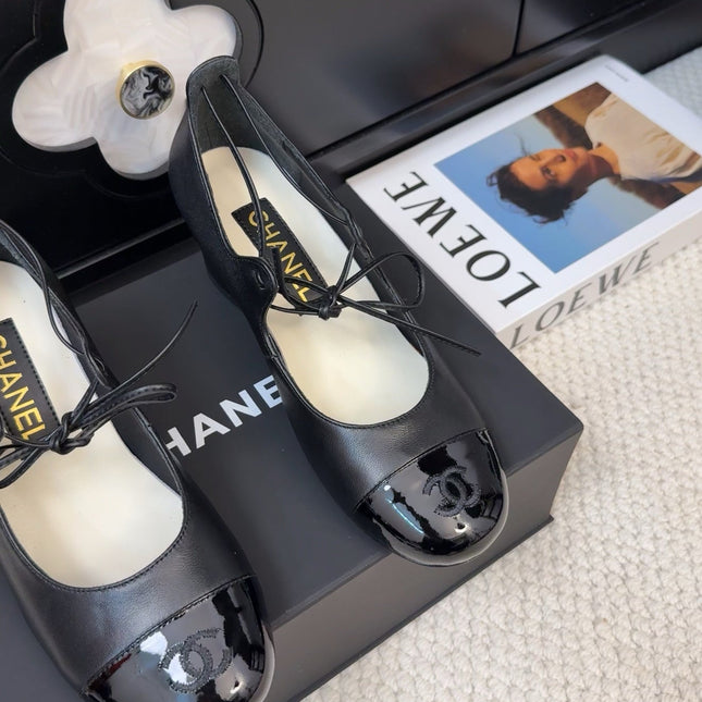 MARY JANE PUMPS 55 MM IN BLACK LAMBSKIN