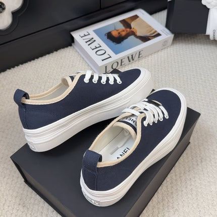 TRAINERS SHOES IN NAVY BLUE FABRIC