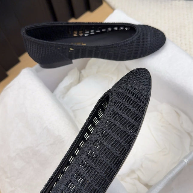 CC 25 Ballet Flat Black Raffia