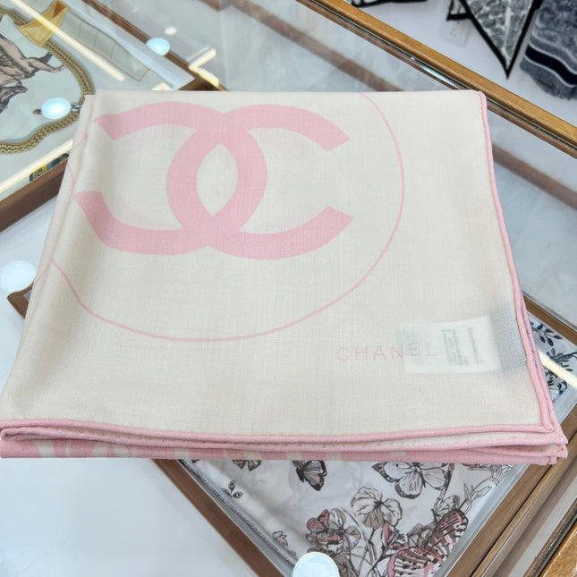 CHANEL 25S SCARF 135 IN CASHMERE SILK 737234