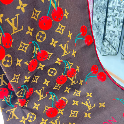 LV SCARF 135 CM IN WOOL MIX SILK 735873
