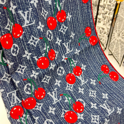 LV SCARF 135 CM IN WOOL MIX SILK 735872
