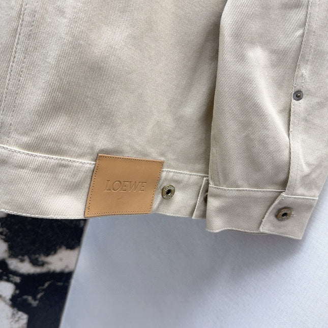 Loewe 25 Jacket Beige Cotton