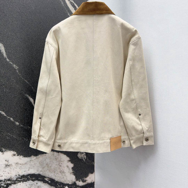 Loewe 25 Jacket Beige Cotton