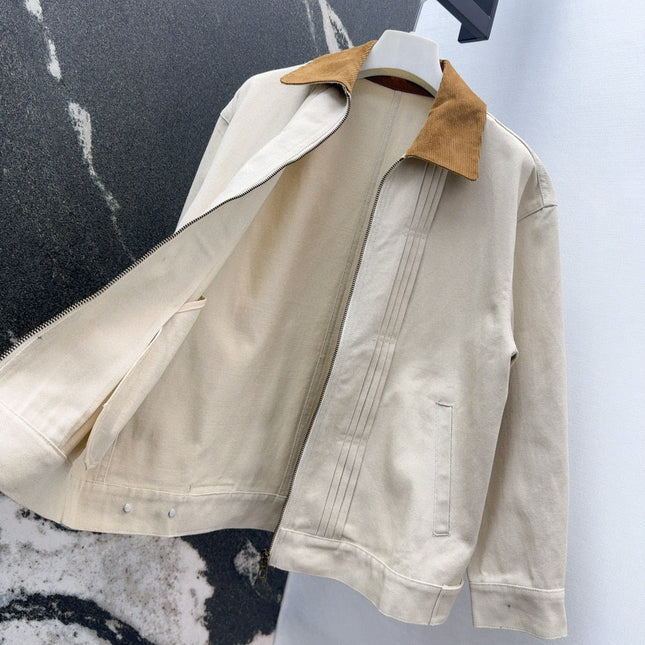 Loewe 25 Jacket Beige Cotton