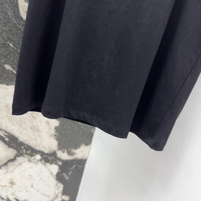 Loewe Octopus Print Embroidered Short-sleeved T-shirt Black Cotton