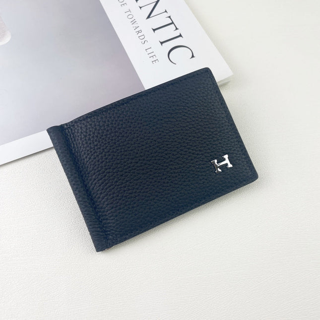 HM SILK’IN DOLLAR WALLET 11 BLACK GRAINED CALFSKIN