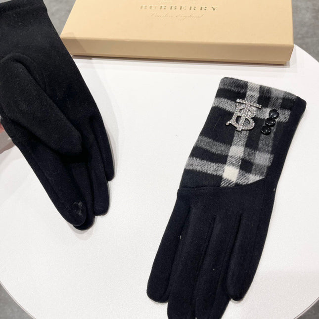 GLOVES IN BLACK MIX COLORFUL WOOL 122880