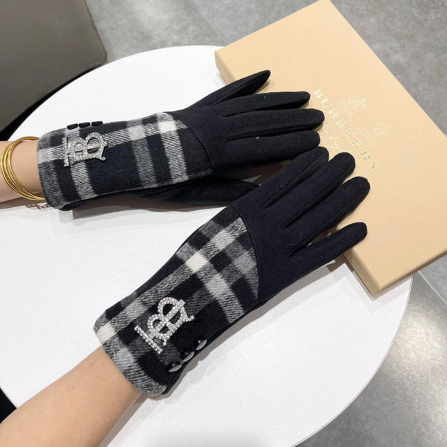 GLOVES IN BLACK MIX COLORFUL WOOL 122880