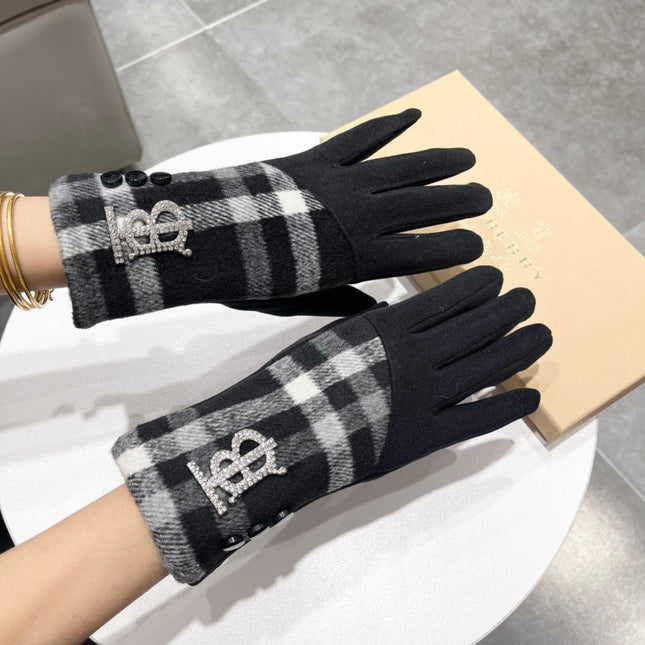 GLOVES IN BLACK MIX COLORFUL WOOL 122880