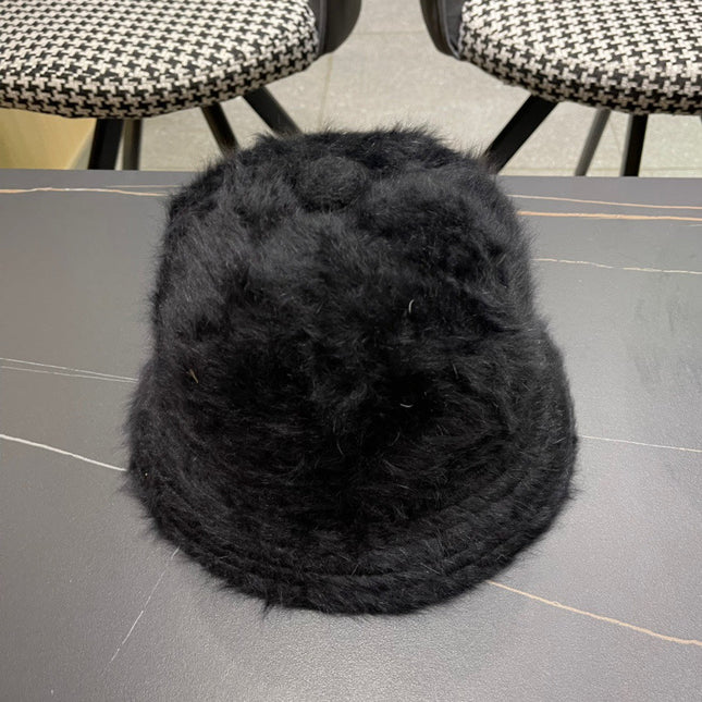 BUCKET HAT IN BLACK MIXED WOOL 416223