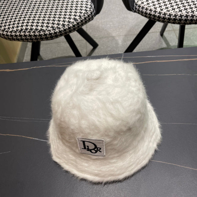 BUCKET HAT IN IVORY BEIGE MIXED WOOL 416224