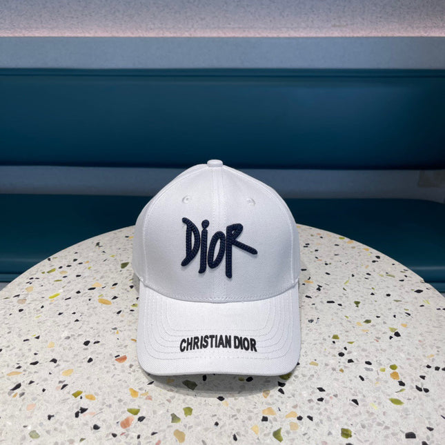 DIOR BASEBALL CAP IN WHITE COTTON 427795