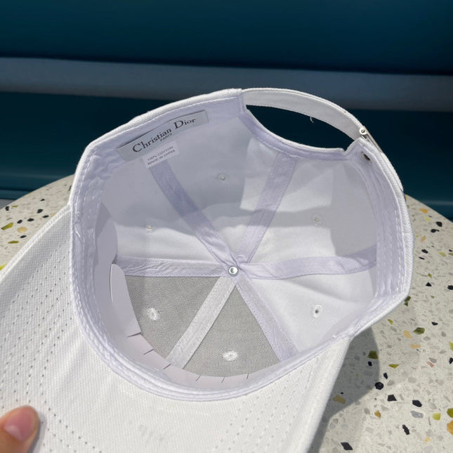 DIOR BASEBALL CAP IN WHITE COTTON 427795