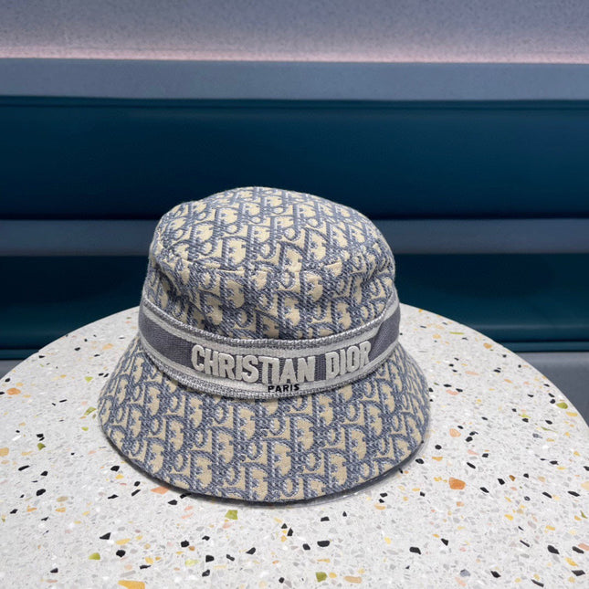 BUCKET HAT IN BLUE GRAY MIX BEIGE COTTON 429921
