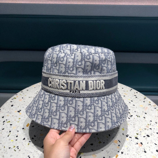 BUCKET HAT IN BLUE GRAY COTTON 429924