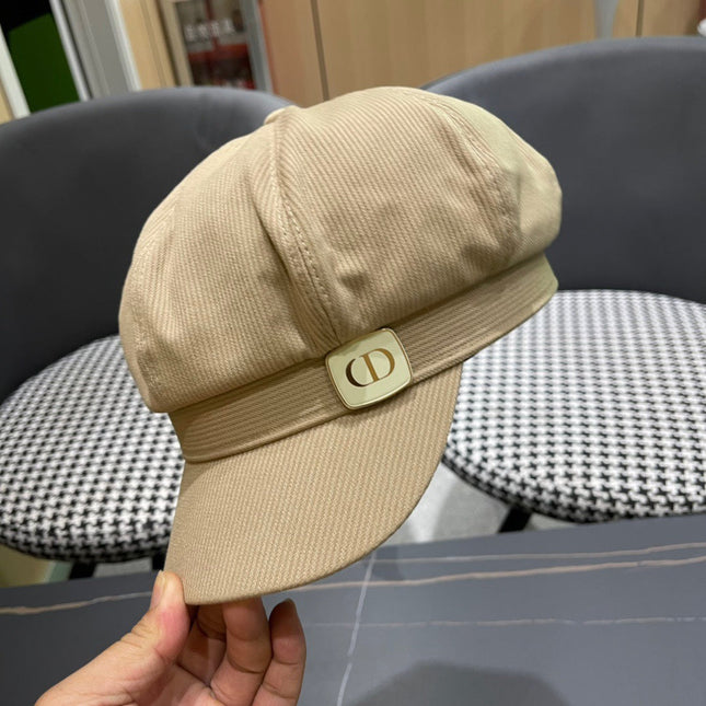 BAKER BOY HAT IN COSMIC LATTE BEIGE COTTON 429849
