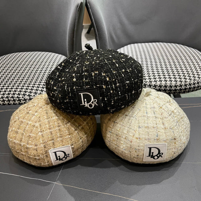 BERET HAT IN COSMIC LATTE BEIGE TWEED 434678