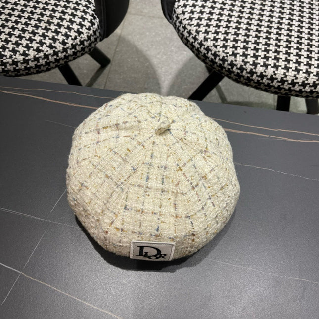 BERET HAT IN COSMIC LATTE BEIGE TWEED 434678