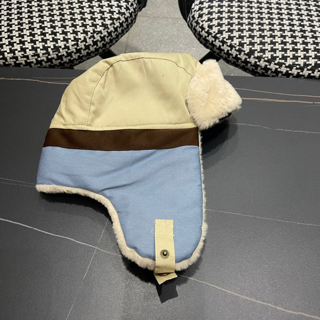 TRAPPER HAT IN BEIGE SUEDE AND RABBIT FUR 439533