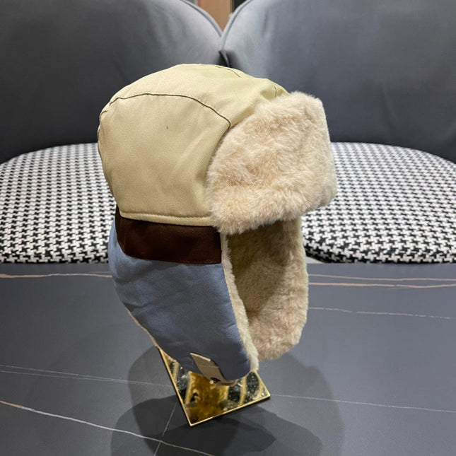 TRAPPER HAT IN BEIGE SUEDE AND RABBIT FUR 439533