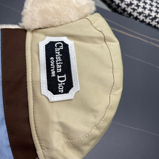 TRAPPER HAT IN BEIGE SUEDE AND RABBIT FUR 439533