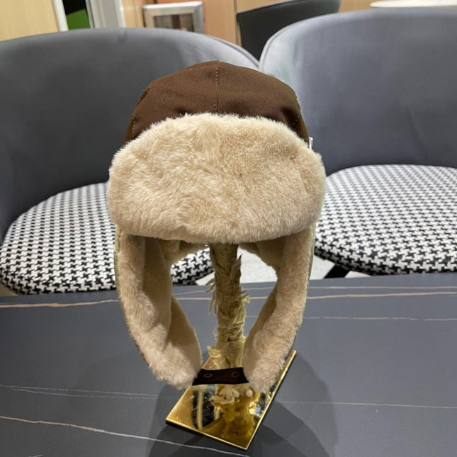 TRAPPER HAT IN BROWN SUEDE AND RABBIT FUR 439534