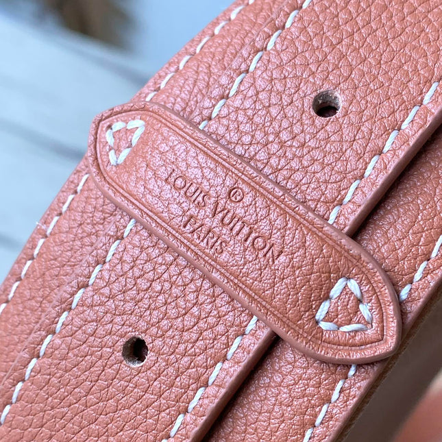 LOW KEY BUMBAG 28 IN SPANISH ORANGE CALFSKIN GOLD BUCKLE