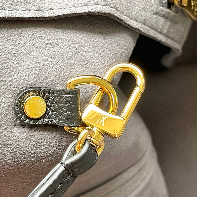 NEVERFULL MM 31 IN BLACK CREAM MONOGRAM EMPREINTE LEATHER