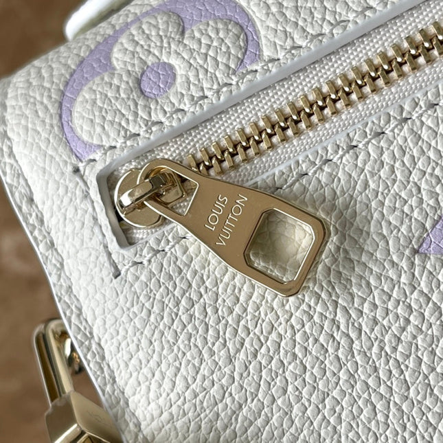 POCHETTE METIS EAST WEST 21 IN WHITE PURPLE MONOGRAM EMPREINTE LEATHER