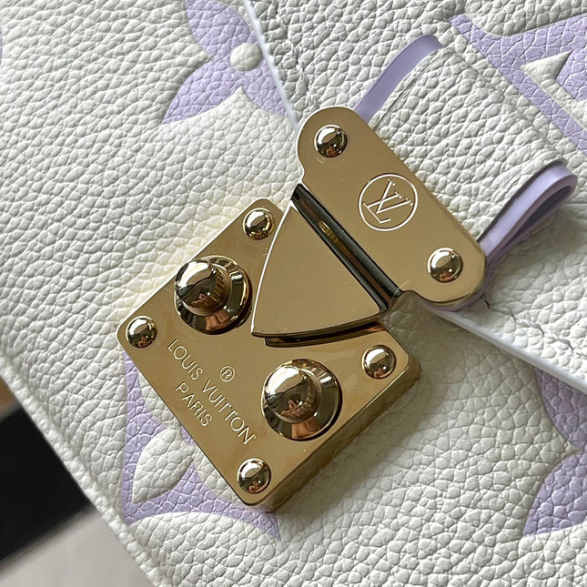 POCHETTE METIS EAST WEST 21 IN WHITE PURPLE MONOGRAM EMPREINTE LEATHER