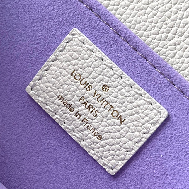 POCHETTE METIS EAST WEST 21 IN WHITE PURPLE MONOGRAM EMPREINTE LEATHER