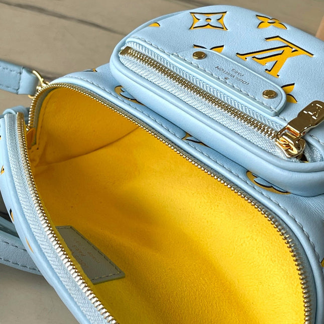 MINI BUMBAG 17 IN SKY YELLOW MONOGRAM CALFSKIN GOLD HARDWARE
