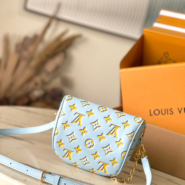 MINI BUMBAG 17 IN SKY YELLOW MONOGRAM CALFSKIN GOLD HARDWARE