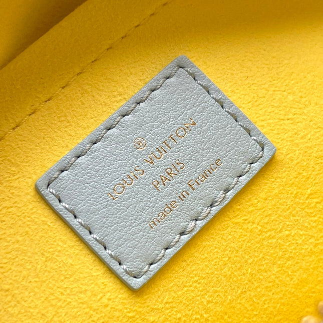 SPEEDY BANDOULIÈRE 20 IN SKY YELLOW MONOGRAM CALFSKIN GOLD BUCKLE