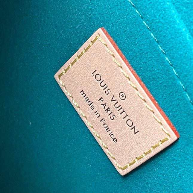 NEVERFULL MM 31 IN BROWN MONOGRAM CANVAS WITH PINK RABBIT PATCH